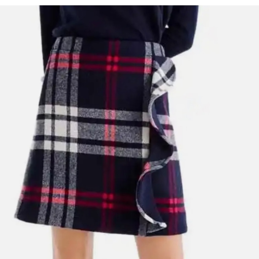 J Crew wool plaid skirt. Brand new with tags!